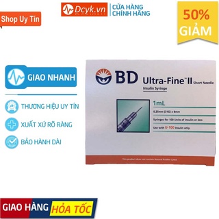 ✅ Bơm Tiêm Insulin (Kim Đầu Cam Chích Tiểu Đường): BD Ultra Fine II (Siêu Nhỏ - Chích Êm, Không Đau) - DCYK0349