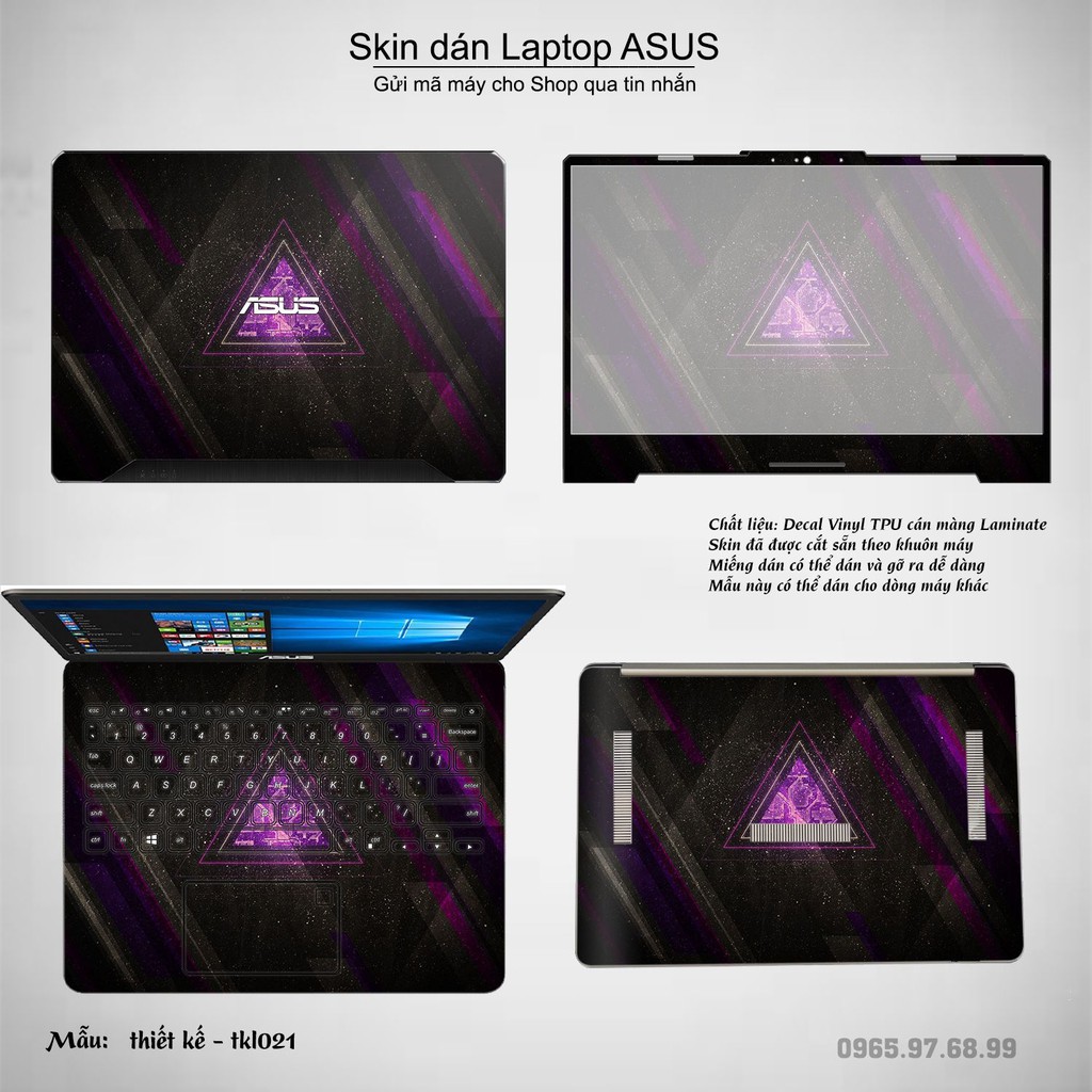 Skin dán Laptop Asus in hình thiết kế _nhiều mẫu 5 (inbox mã máy cho Shop)