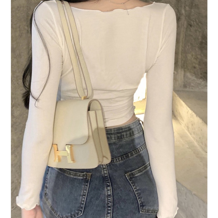 Áo Tay Dài Cổ Chữ V Thời Trang Mùa Hè Dễ Phối Đồ Cho Nữ