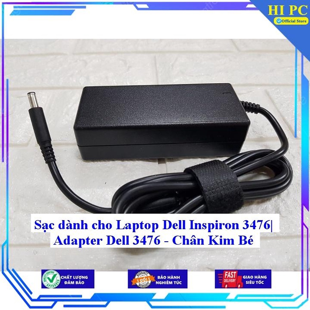 Sạc dành cho Laptop Dell Inspiron 3476| Adapter Dell 3476 - Chân Kim Bé - Hàng Nhập khẩu