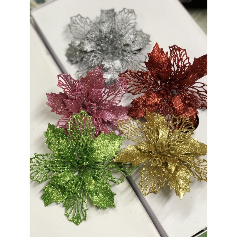 Bông hoa trạng nguyên kim tuyến làm oản tài lộc