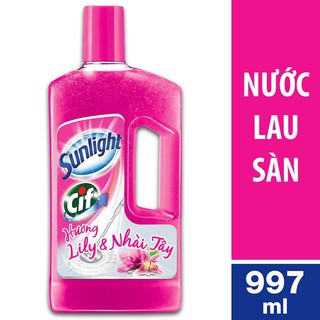 Sunlight lau sàn Xanh,hồng,trắng,Glorix chai 950ml