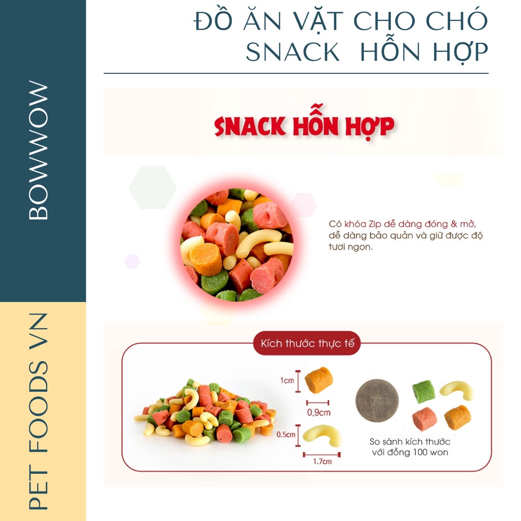 Snack hỗn hợp cho chó BOWWOW