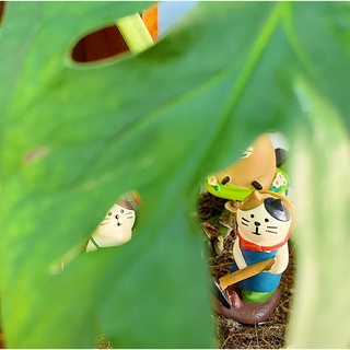 Mô hình mèo chủ đề làm vườn