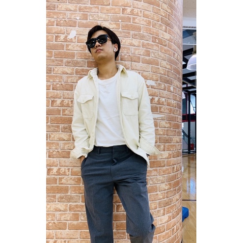 áo sơ mi nhung tăm hàn quốc hot trend dài tay khuyu cài lịch lãm sang trọng phù hợp mọi lứa tuổi form rộng