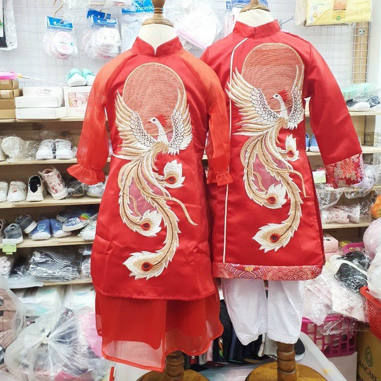 SET ÁO DÀI ĐÔI CHO BÉ TRAI VÀ BÉ GÁI 10-32KG