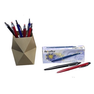 [Bán sỉ combo 10 hộp] Bút Bi Flexoffice FO-030 Calina (10 cây/ hộp) [wmart]