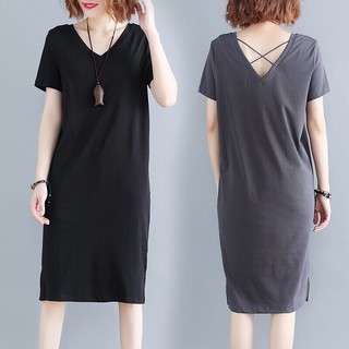 Váy Suông Cho Người Mập Dây Chéo Lưng 50-95kg ( ME134 )