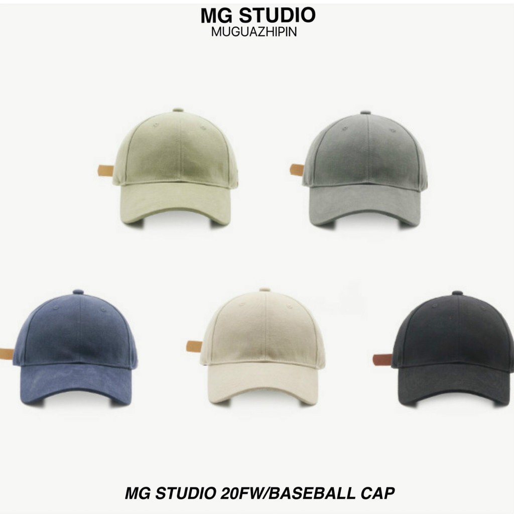 Mũ Lưỡi Trai MG STUDIO Đính Nhãn Vải Thêu Chữ Cái Thời Trang