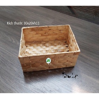 Hình chữ nhật lục bình đựng đồ dùng cá nhân 30x20x10cm