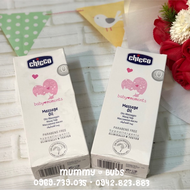 DẦU MÁT-XA CHIẾT XUẤT CÁM GẠO 0M+ CHICCO 200ML