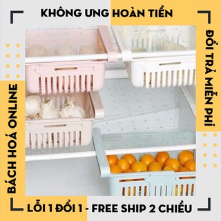 [Hàng Loại 1] khay rổ nhựa kéo dài đựng thức ăn thực phẩm trong tủ lạnh thông minh