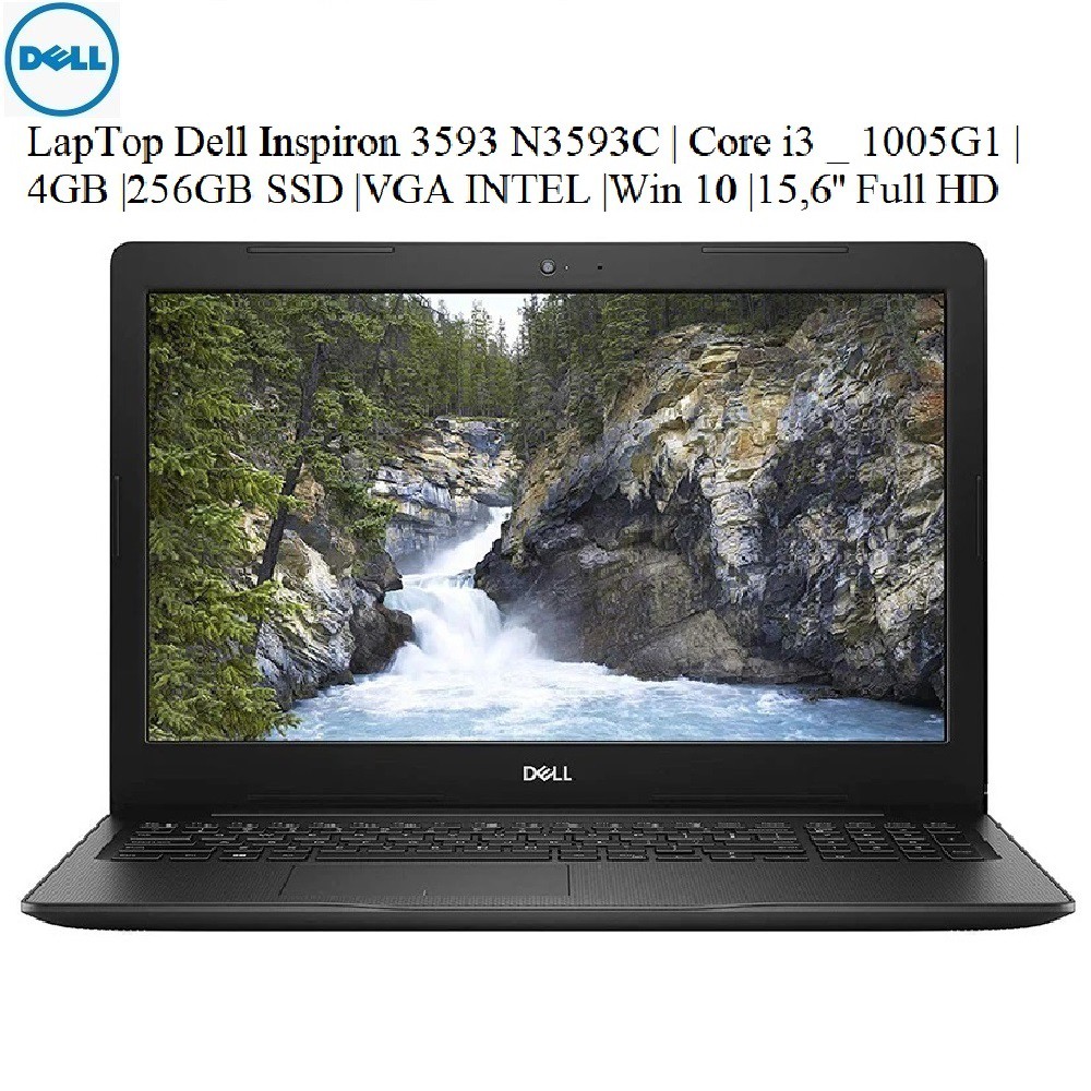 LapTop Dell Inspiron 3593 N3593C | Core i3_1005G1 | 4GB | 256GB SSD PCIe | Win 10 | 15.6&quot; FHD