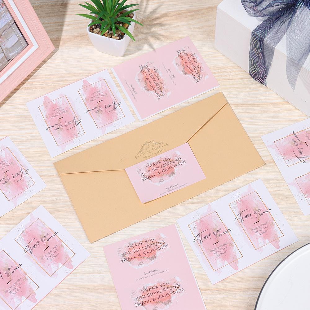 WTTLE Set 50 Sticker Chữ Thank You Dán Trang Trí Quà Tặng
