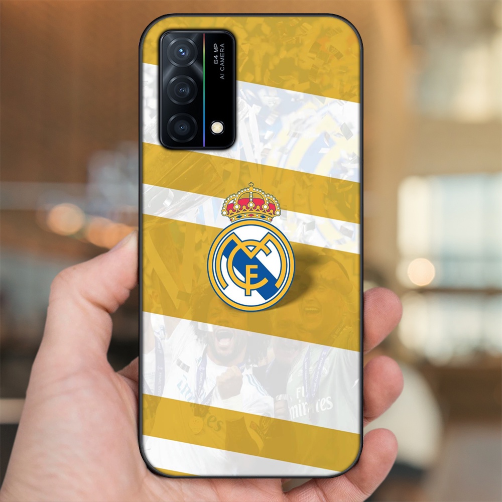 Ốp lưng Oppo K9 viền đen in hình Real Madrid