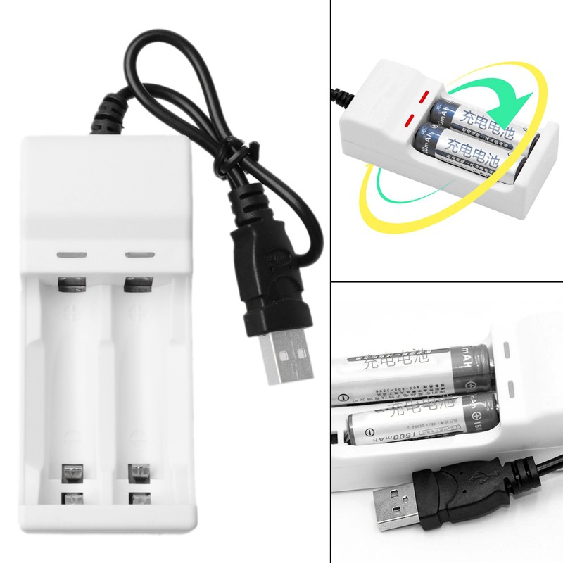 NICD Bộ Sạc 2 Cổng Usb 1.2v Cho Pin Aa Aaa | BigBuy360 - bigbuy360.vn
