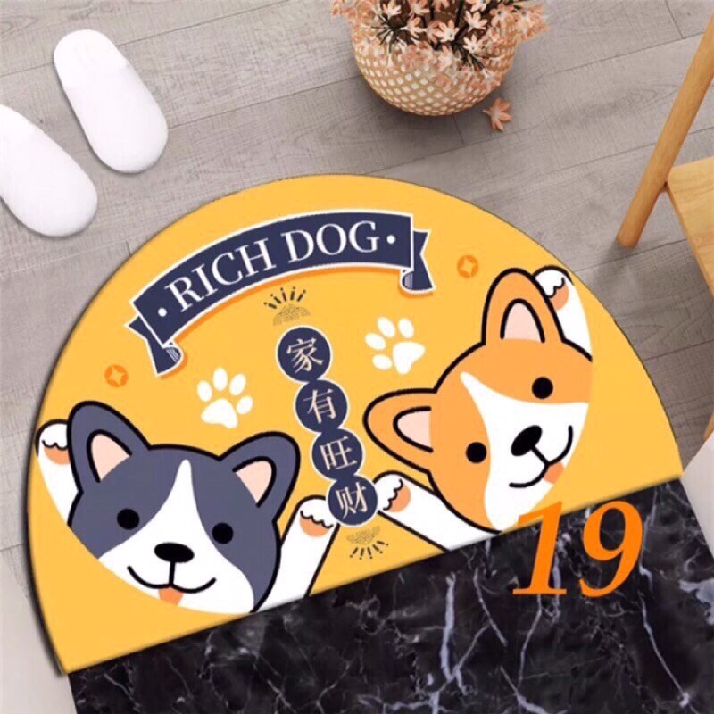 Thảm Lau Chân 3D kute Với 20 Hình Thú Đáng Yêu,xinh sẵn chống trơn trượt 🤩( 40x60CM) -