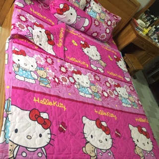 Bộ grap giường 5 món [ ẢNH THật ] mẫu Kitty