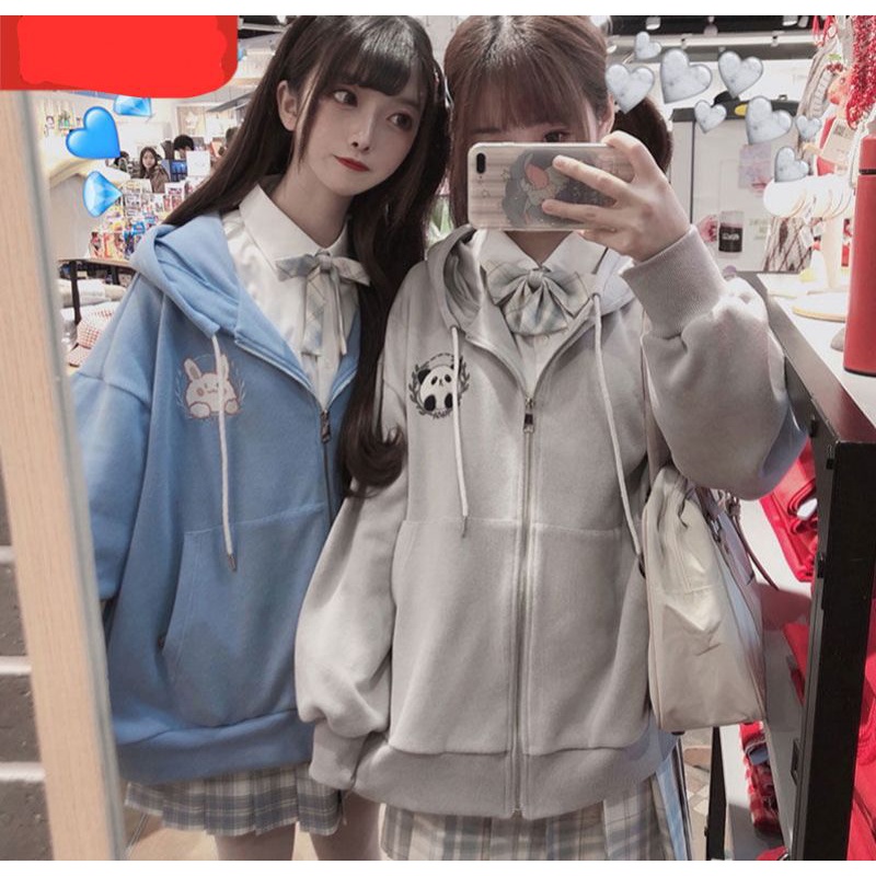 Áo khoác nỉ kéo khoá đáng yêu (Kèm Ảnh Thật)