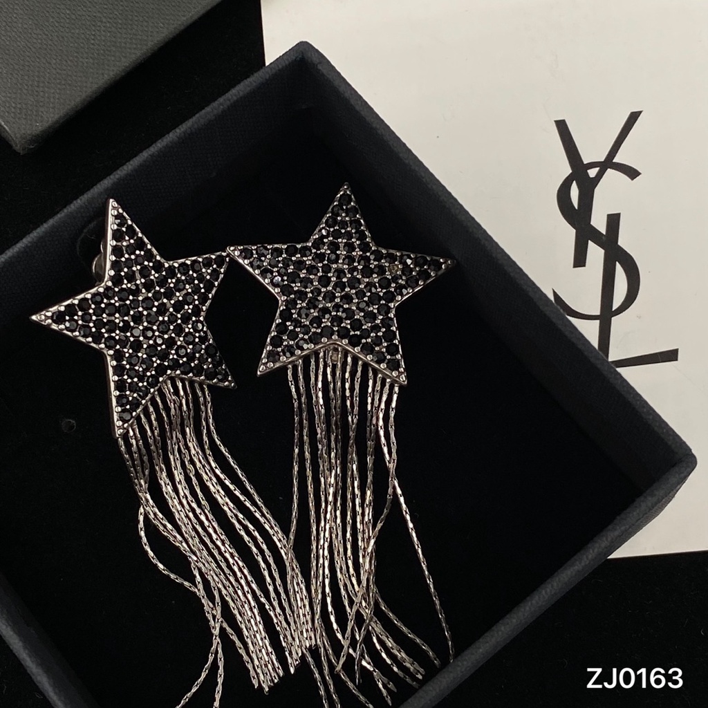 Khuyên Tai Tua Rua Hình Ngôi Sao Đính Đá Phong Cách Mới