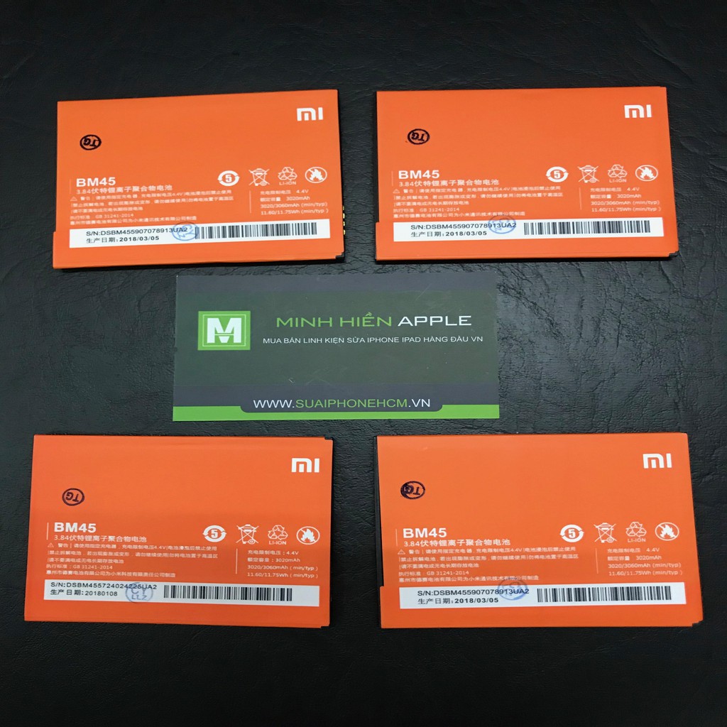 Pin Battery Xiaom Redmi Note 2 BM45 - 3020 3060 mAh zin mới bảo hành 6 tháng