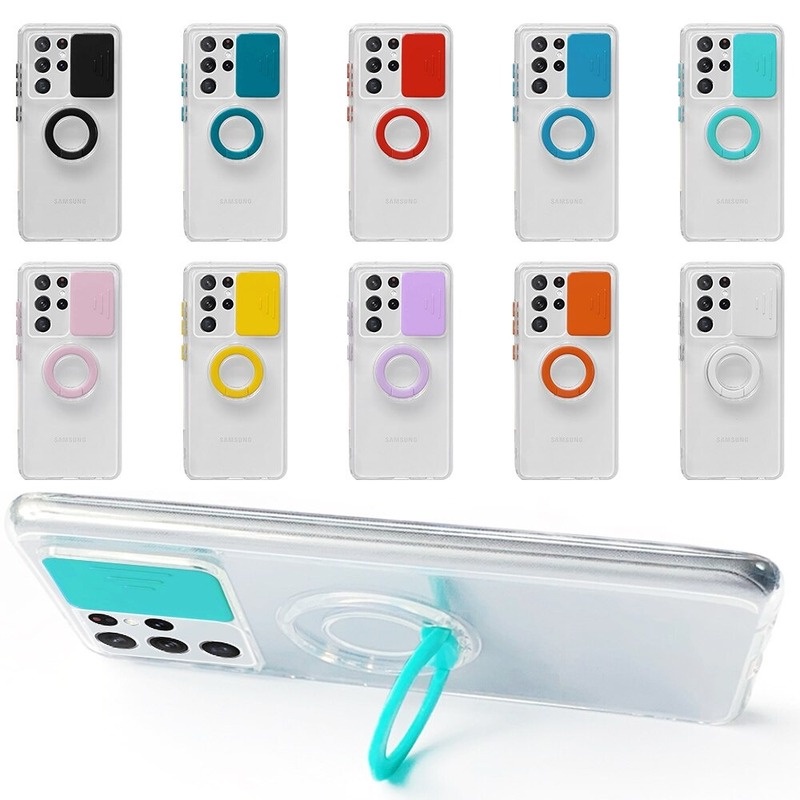 Ốp Điện Thoại Tpu Mềm Trong Suốt Chống Sốc Có Vòng Đỡ Bảo Vệ Camera Cho Oppo A93 A73 A54 A94 A74 A15 A15S Oppo F17Pro F19 F19Pro