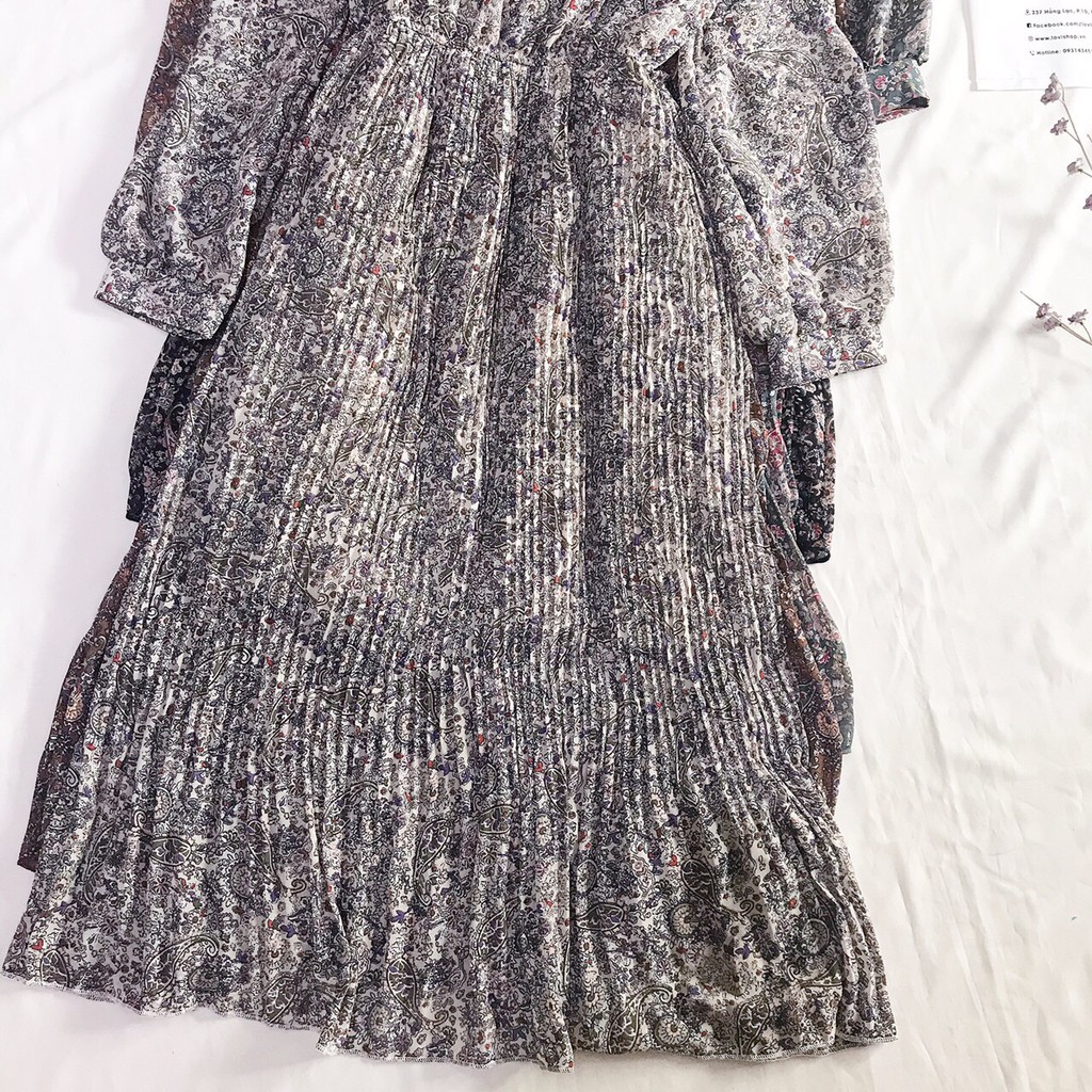 Đầm hoa dài theo phong cách vintage Lovi