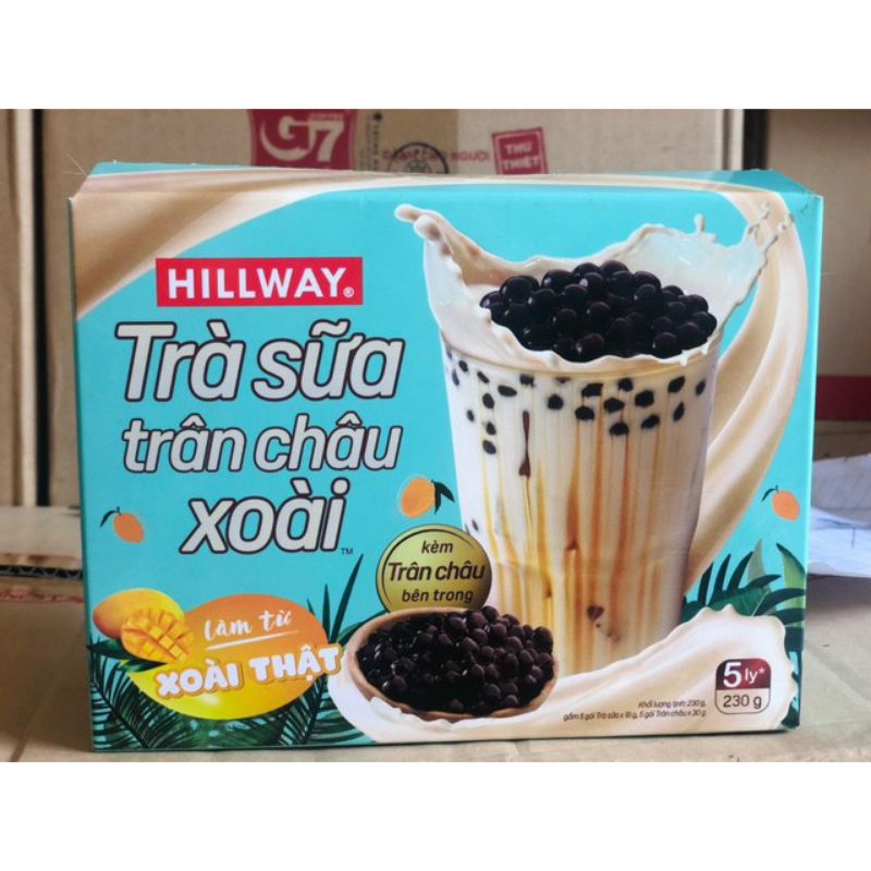 TRÀ SỮA TRÂN CHÂU HILLWAY VỊ TRUYỀN THỐNG/ VỊ XOÀI/ VỊ DÂU( 5 gói x 230g)