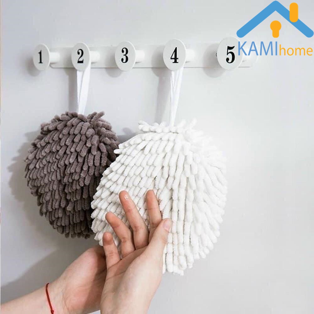 Khăn lau tay bếp nhà tắm San hô vải siêu thấm nước có móc treo KM 70033