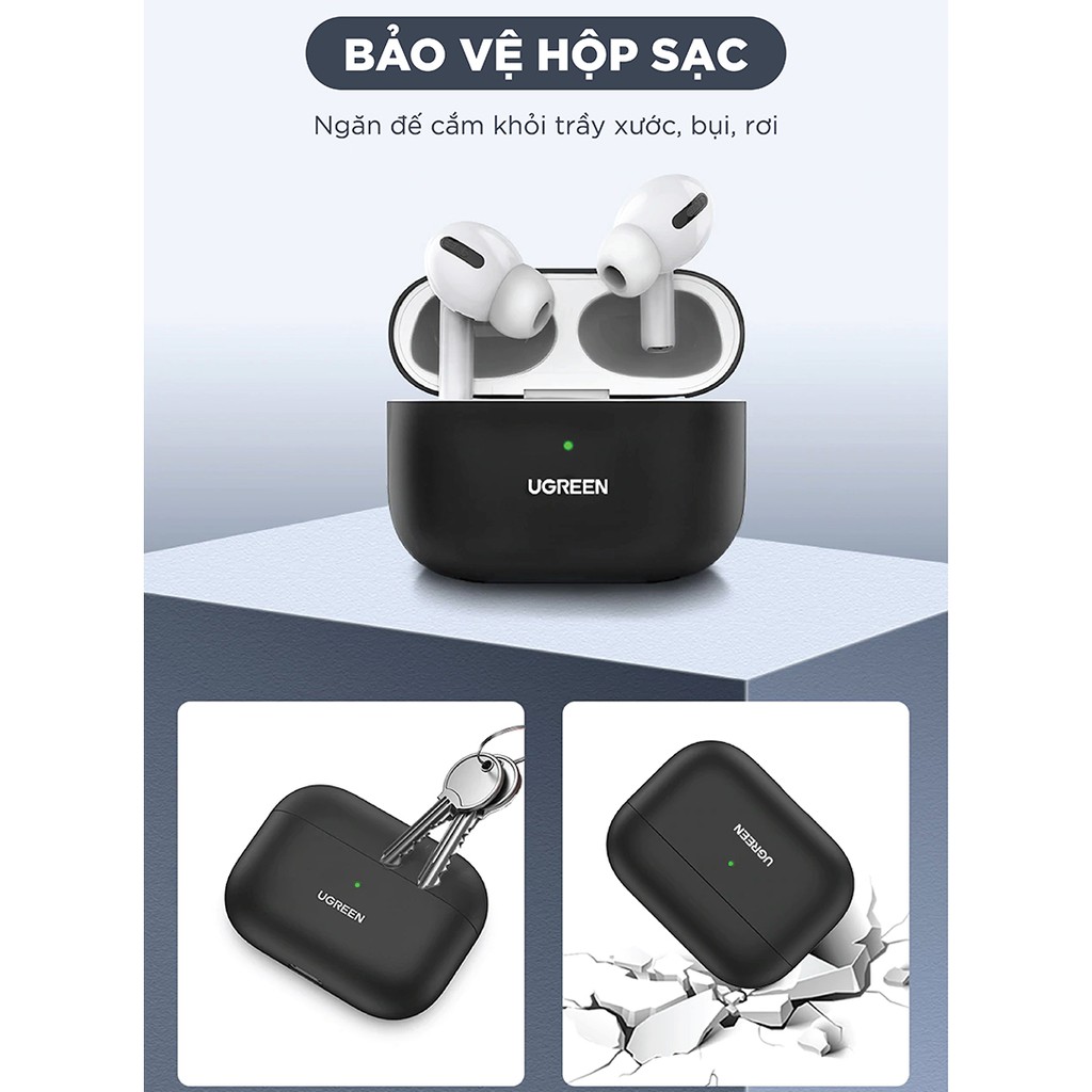 Hộp đựng bảo vệ chuyên dụng cho tai nghe Airpods Pro hỗ trợ sạc dây và không dây UGREEN LP324 80513