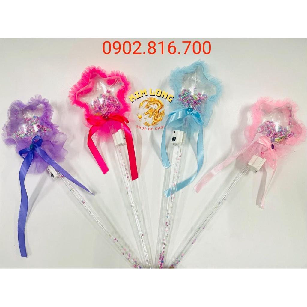 Đồ chơi cây đèn trung thu phát sáng có đèn hình tròn ngôi sao trái tim Doremon Kitty Poketmon