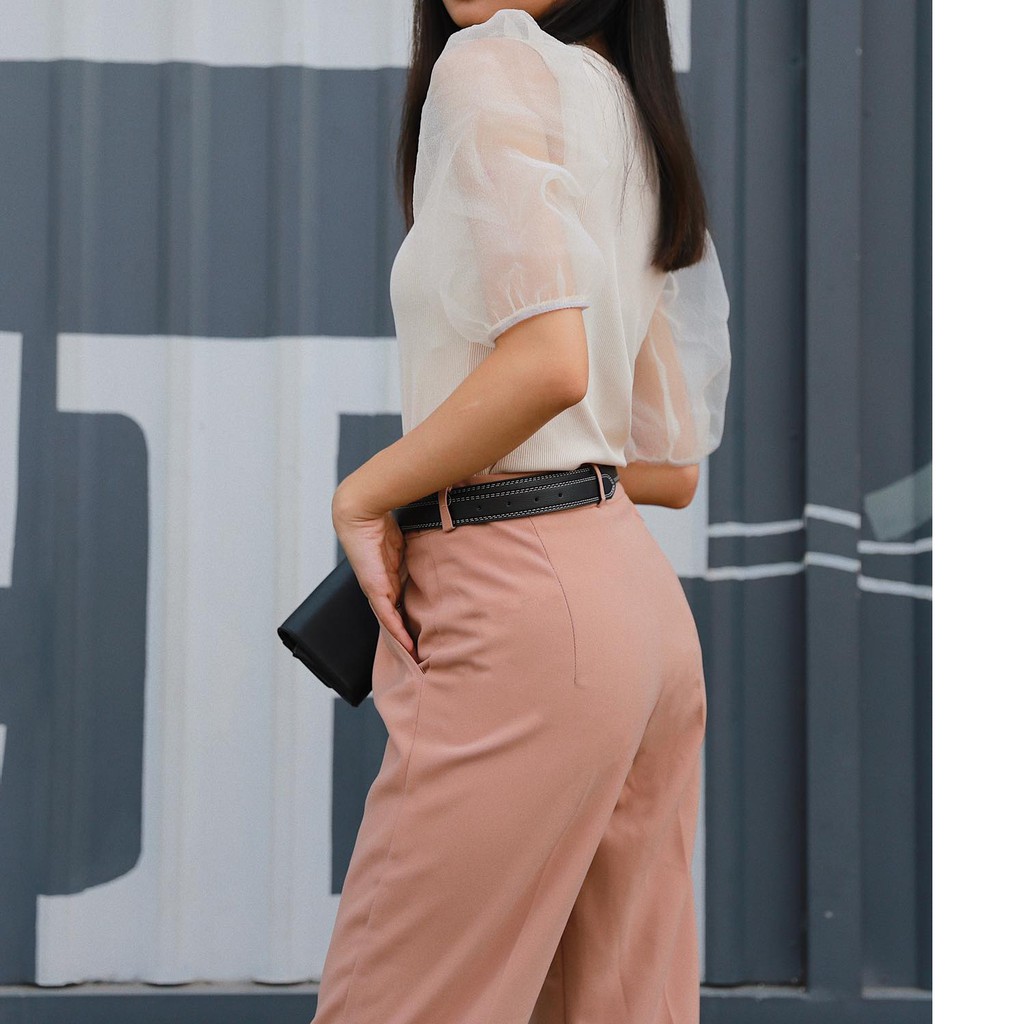 Quần tây nữ basic trơn ống suông thanh lịch thời trang LXK000255 | BigBuy360 - bigbuy360.vn