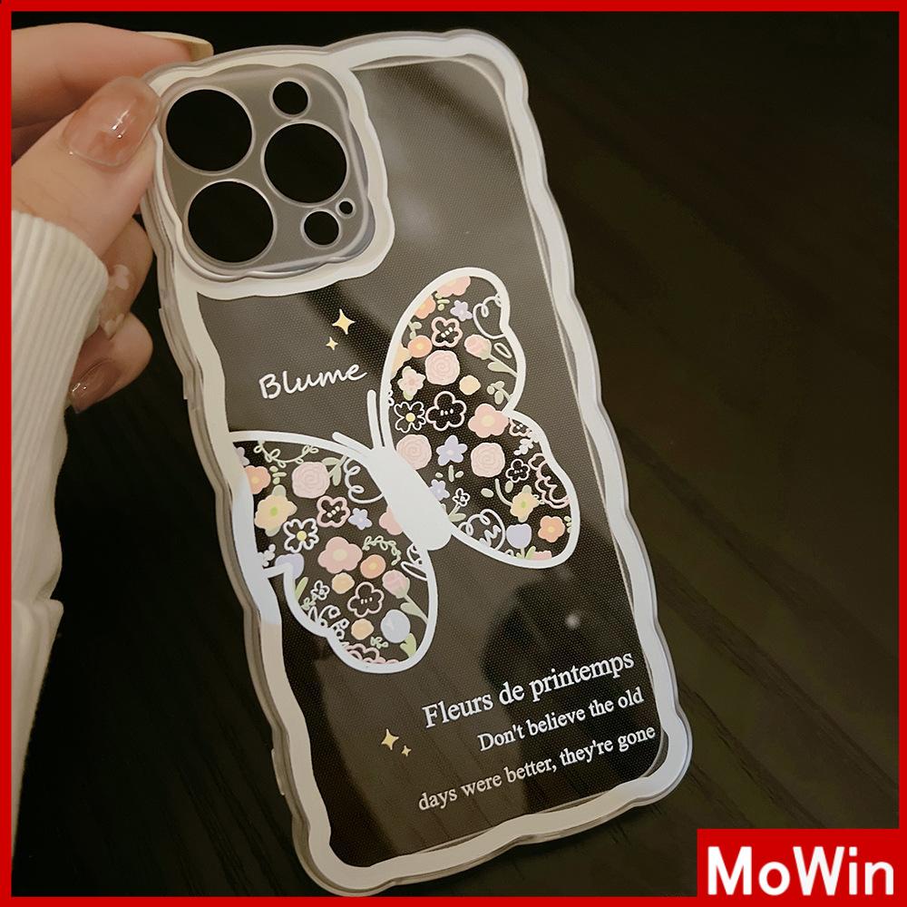 Ốp Điện Thoại Silicon Mềm Trong Suốt Chống Sốc Chống Trượt In Hình Bướm Cho iPhone 13 Pro Max 12 Pro Max 11 7 Plus