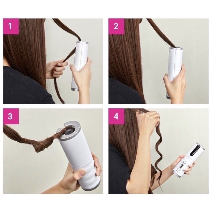 Máy làm tóc LET’S QUEEN, Máy uốn tóc tự quay Hàn Quốc chính hãng S100