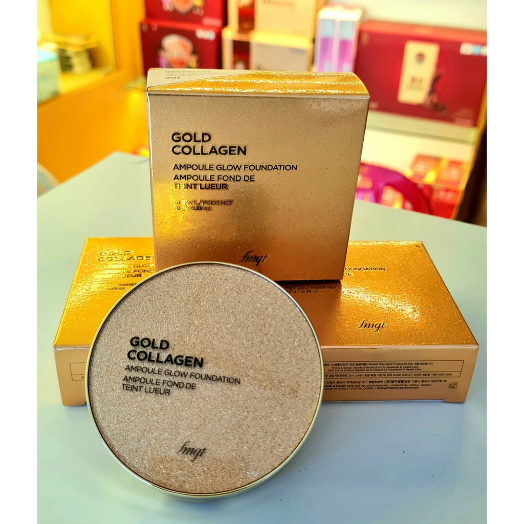 Phấn Tươi Chống Lão Hóa The Face Shop Gold Collagen Ampoule Glow Foundation SPF50+/PA+++(có bill)