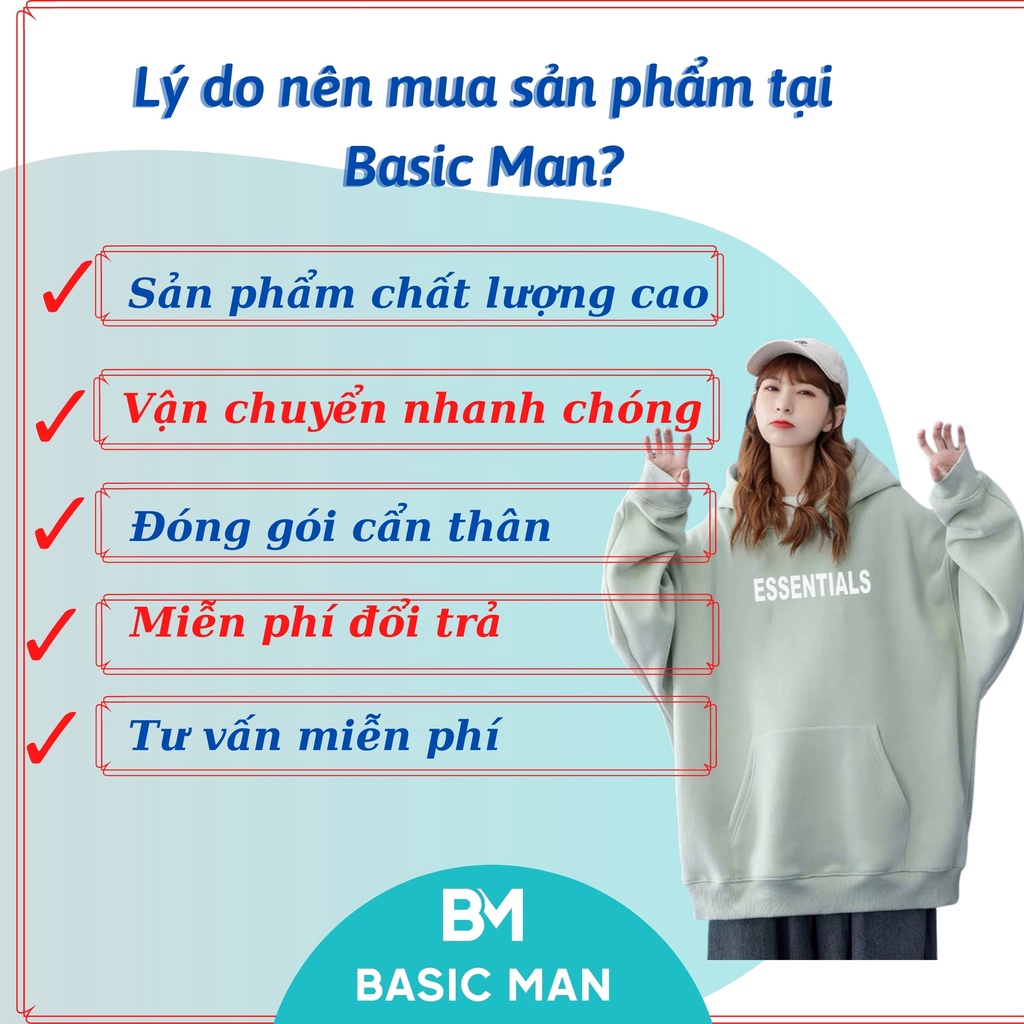 [Mã 12FASHIONSALE1 giảm 10K đơn 50K] Áo Hoodie UNISEX Nam Nữ BASIC Cao cấp có chữ in họa tiết đẹp - Hot Trend | BigBuy360 - bigbuy360.vn