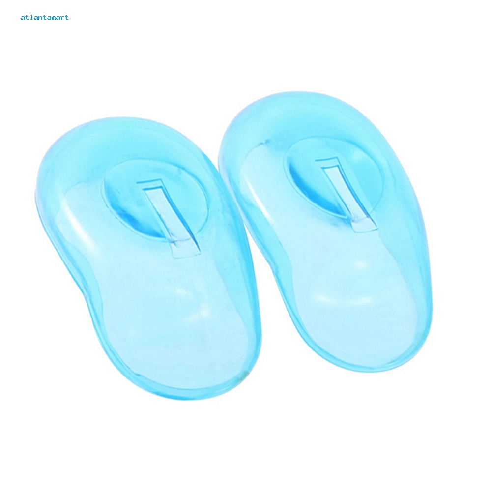 Cá Tuyết| Bộ 2 Vỏ Bọc Bảo Vệ Tai Khi Nhuộm Tóc Bằng Silicone Trong Suốt Màu Xanh Dương