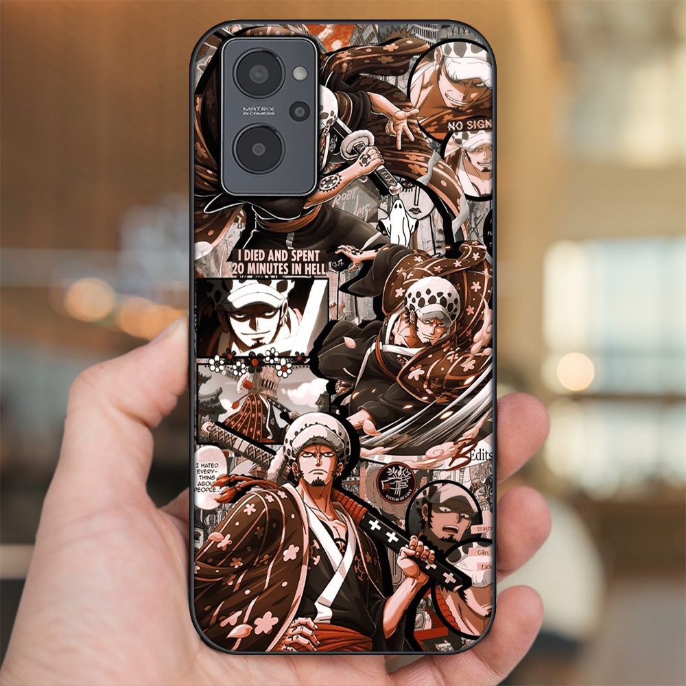 Ốp lưng Realme 9i viền đen in hình Law One Piece