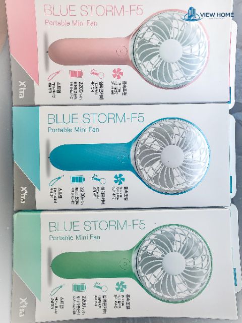 Quạt mini cầm tay Blue storm f5 xuất khẩu Korea xịn