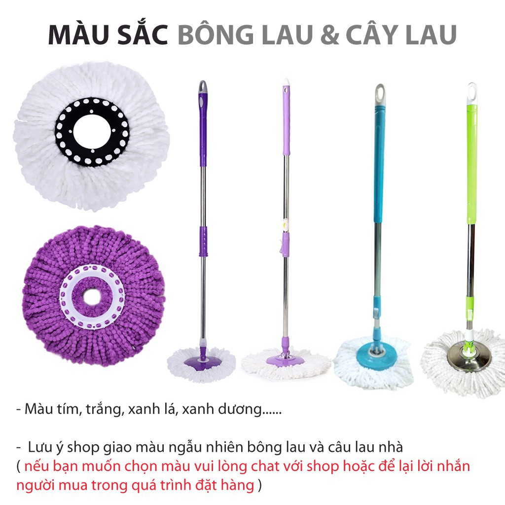 ❤ Cây lau nhà 360 độ hàng Việt Nam tặng kèm 3 bông lau .