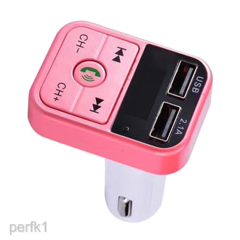 Thiết bị thu phát Bluetooth phát nhạc và đài FM với 2 cổng sạc USB cho xe ô tô