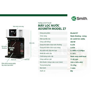 MÁY LỌC NƯỚC AO SMITH Z7