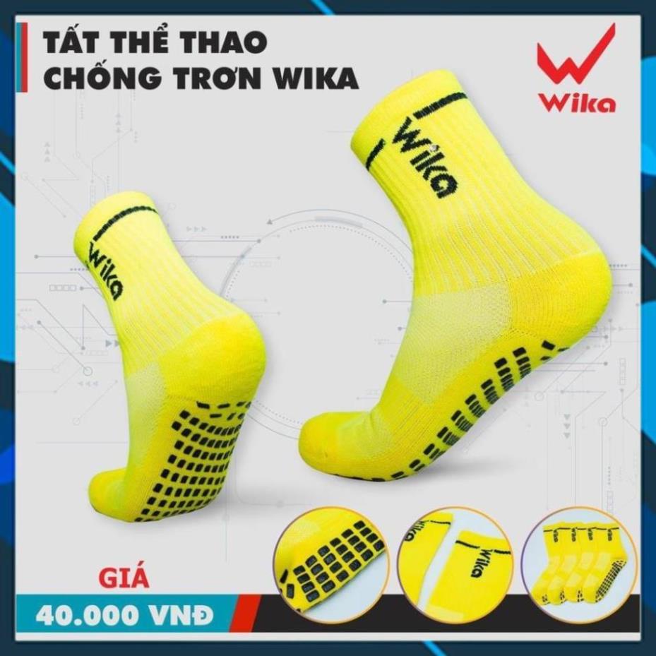Tất vớ đá bóng có cao su chống trượt, vớ đá banh chống trơn Wika,ợt dùng cho thể thao, bóng đá hàng chính hãng cao cấp.