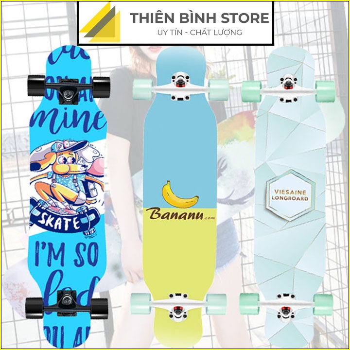 Ván trượt longboard thể thao mặt nhám cao cấp Dancing