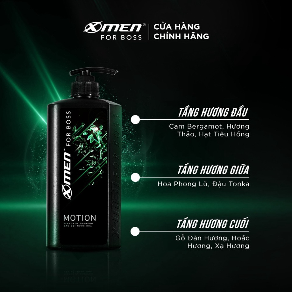 Combo 2 Dầu Gội Xmen for boss Hương Năng Động Motion 650g/chai