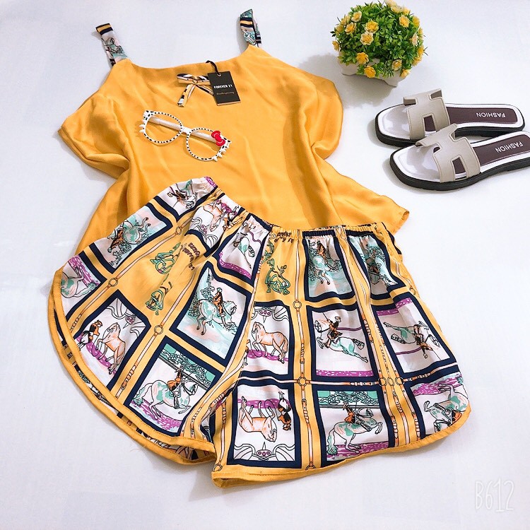 Đồ bộ lụa hai dây, đồ ngủ mặc nhà | BigBuy360 - bigbuy360.vn