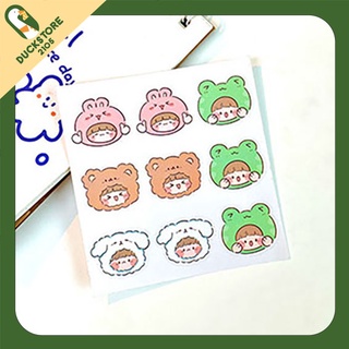 Sticker dán sổ,sticker trang trí sổ dễ thương hình con thú dễ thương, bullet journal