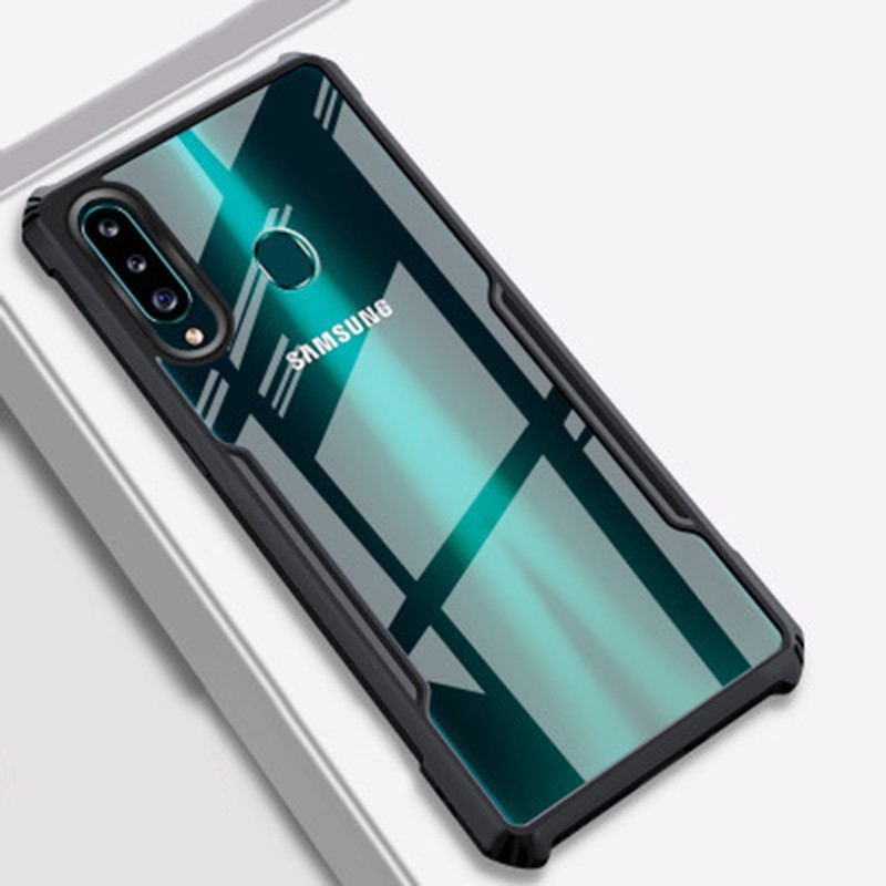 Ốp Điện Thoại Túi Khí Bo Viền Màu Trong Suốt Cho Samsung A10 A20 A30 A10s A20s Galaxy M10s M10