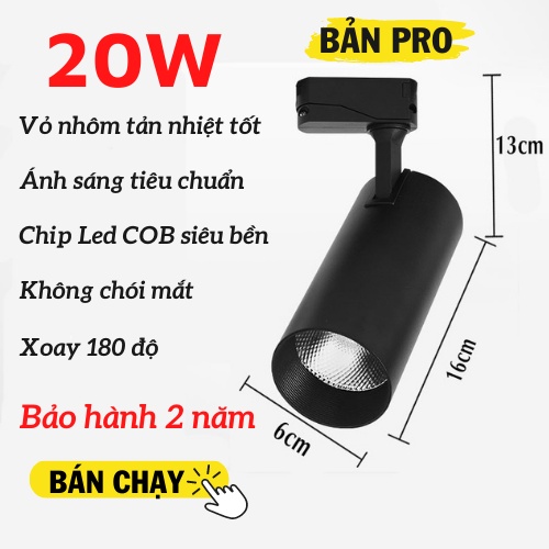 Đèn Rọi Ray COMBO 3 Đèn 1 Thanh Ray 20W 30W Trang Trí Shop Siêu Sáng, Siêu Bền