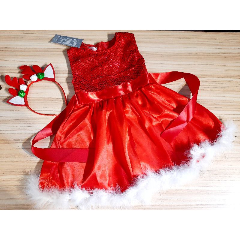 Đầm Noel kèm băng đô xinh cho bé